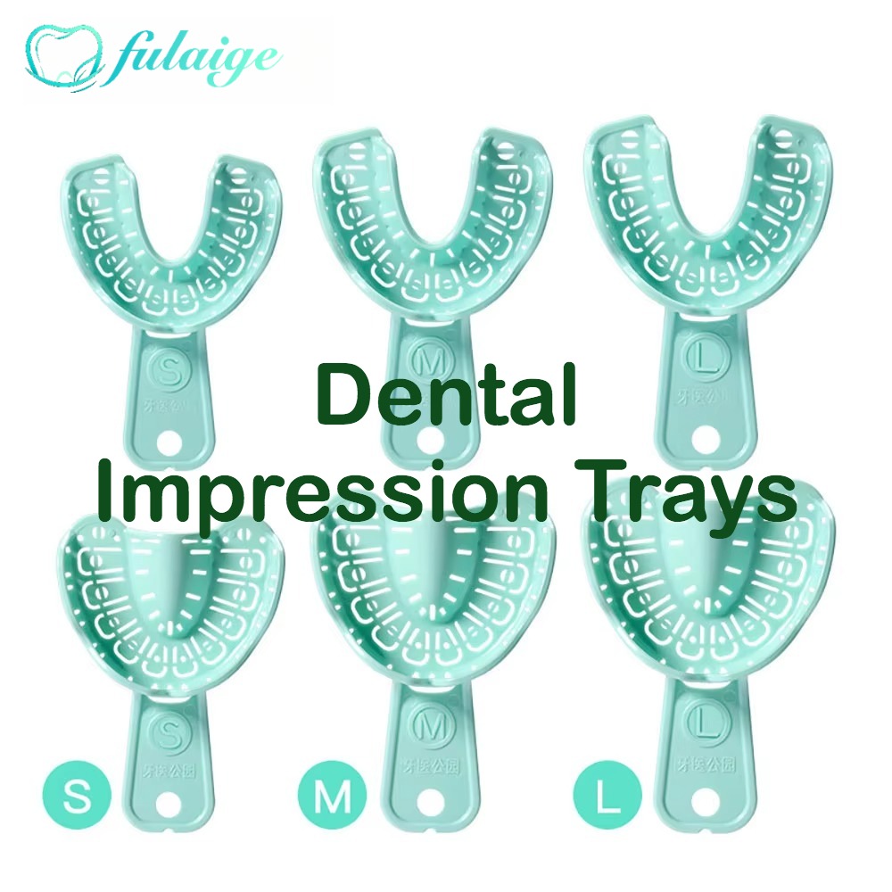 Dental Impression Material Kit - FULAIGE 6Pcs/Set Disposable Dental Impression Trays
