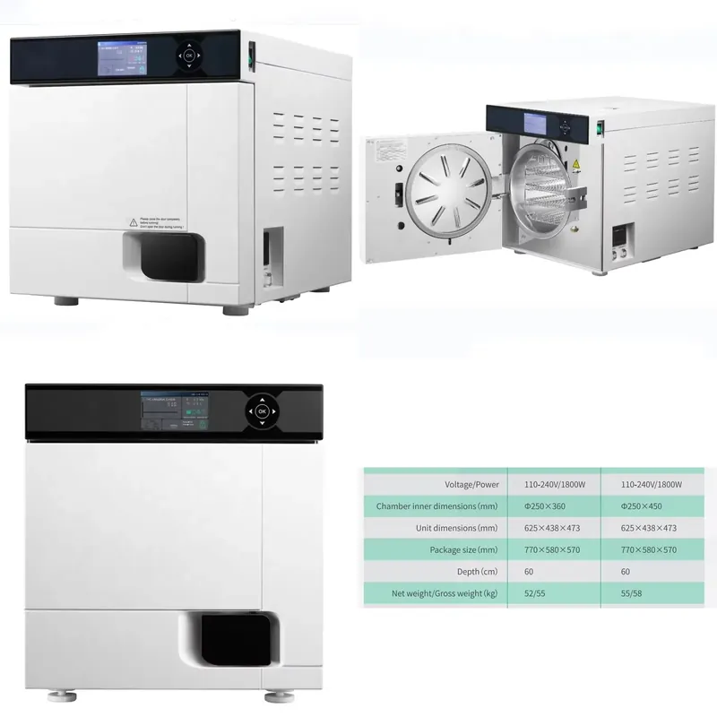 Dental Autoclave Sterilizer 18L - for Class B Dental Autoclave Steam