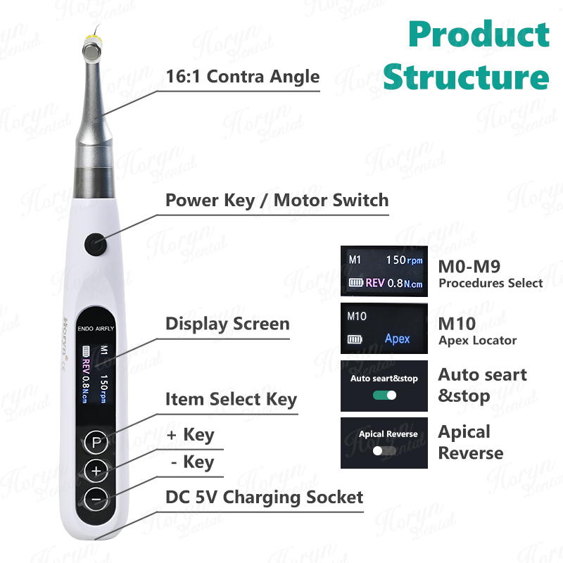 Horyn 2 In 1 Dental Wireless E - Dental Endo Motor Apex Locator recension och pris