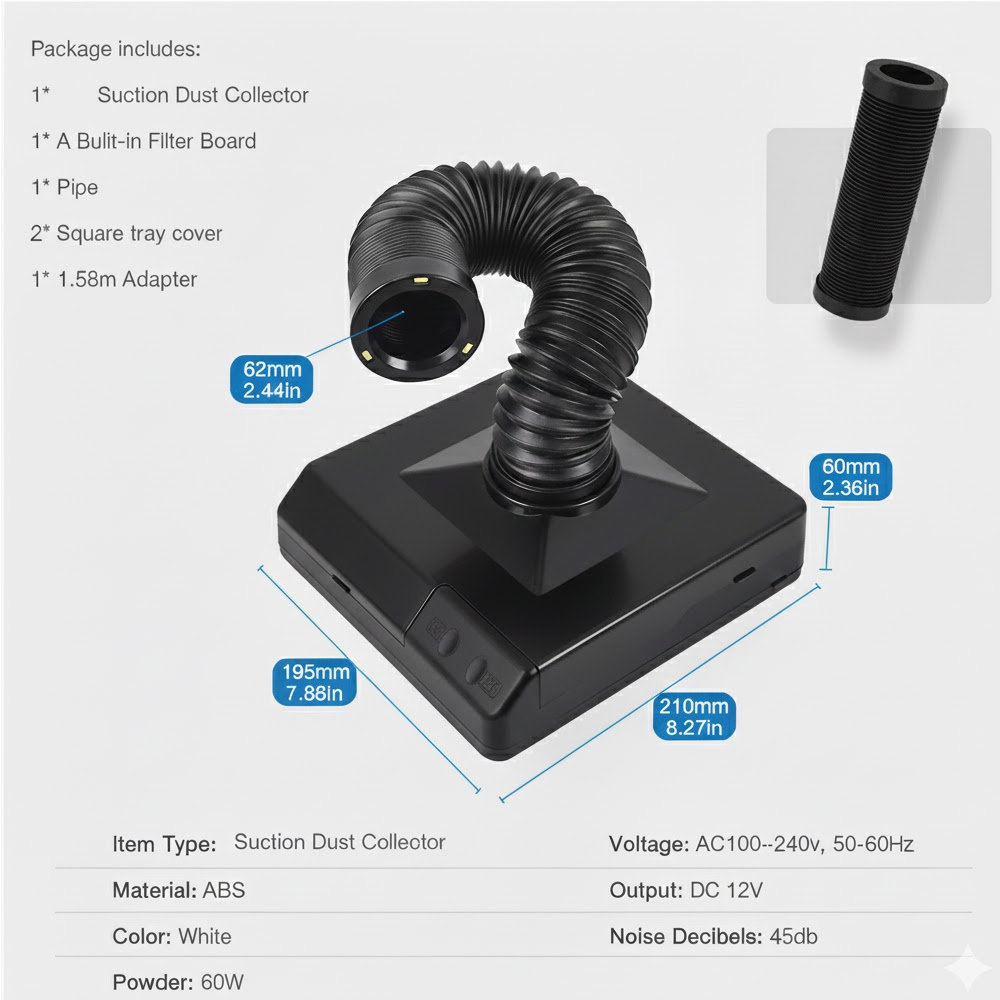 60W Dental Dust Collector Vacu - Dental Lab Dust Collector recension och pris